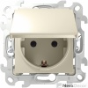 Розетка IP44 с крышкой, заземлением и шторками Schuko 2Р+Е 16A 250В~ с системой Push&Go цвета слонов