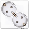 Розетка двойная с заземлением Schuko 2х2Р+Е 16A 250В~ белого цвета S24 Harmonie