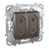 MGU5.3131.12ZD, UNICA TOP РОЗЕТКА 2-модульная, без заземления, со шторками, 10 А, ГРАФИТ