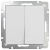 W1122001/ Выключатель двухклавишный проходной (белый)