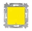 2CHH590646A6064, Переключатель одноклавишный с подсветкой ABB Levit ориентационная жёлтый / дымчатый
