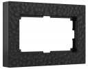 W0082408/ Рамка для двойной розетки Hammer (черный)