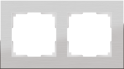 W0021706/ Рамка на 2 поста Aluminium (алюминий)