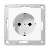 EP1420KIWW, Штепсельная розетка SCHUKO 16A 250V~ с з/к, с защитными шторками, белый