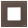 2CLA227100N3701, Рамка 1-постовая, 2-модульная, серия Zenit, стекло Кофейное, N2271 CC