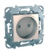 MGU5.033.25ZD, UNICA РОЗЕТКА без заземления, со шторками, 16 А, 250 В, БЕЖЕВЫЙ