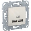 MGU5.418.25ZD, UNICA РОЗЕТКА USB, 2.1 А, БЕЖЕВЫЙ