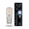 107409203, Лампа Gauss G9 AC220-240V 3W 250lm 4100K пластик LED 1/10/200