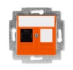 2CHH295117A6066, Розетка информационная ABB Levit RJ45 категория 5e и заглушка оранжевый, 5014H-A510