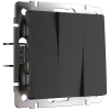 W1130008/ Выключатель трехклавишный (черный матовый)