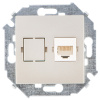 1591598-034, Розетка для передачи данных RJ45 Cat.5e UTP (Systimax) цвета шампань S15