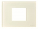 2CLA247200N3001, Рамка итальянского стандарта 3M, 2-модульная, базовая, серия Zenit, цвет стекло бел