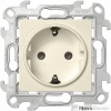 Розетка с заземлением Schuko 2Р+Е 16A 250В~ цвета слоновая кость S24 Harmonie