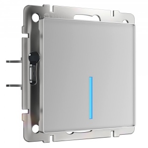 W4510606/ Сенсорный выключатель одноклавишный с функцией Wi-Fi (серебряный)