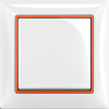 Basic 55 Альпийский белый с оранжевой рамкой