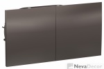 ATN000628, Atlas Design розетка двойн. с заземл.со штор.со сдвиж. крышк, 16а, в сборе, мокко