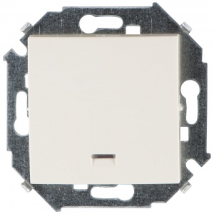 Кнопочный выключатель с подсветкой 16A 250В~ цвета слоновая кость S15