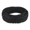 W6453208/ Ретро кабель витой 3х1,5 (черный) 20 м
