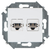 1591589-030, Розетка телефонная 2xRJ11 белого цвета S15