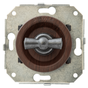 CL31CH.SL, Выключатель перекрестный для внутреннего монтажа  серии "состаренное серебро" , вишня