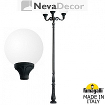 G40.208.M30.AYE27, Fumagalli HOREB ADAM/GLOBE 400 3L, Черный/Опал (молочный)