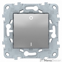 NU526230, UNICA NEW выключатель двухполюсный, 1-клавишный, сх. 2, 16 AX, 250 В, алюминий