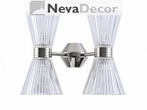 NEWPORT 3610 3612/A nickel , Бра, Nickel Shade clear glass L34*H26.5*Sp19.5 cm E14 4*60W, М0061088