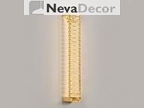 NEWPORT 8440 8441/A gold , Бра, Gold Clear crystal L7.6*H52*Sp8.5 cm LED 10W 3000K 1100Lm, М0064035