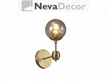 NEWPORT 5800 5801/A , Бра, Brass Amber glass L13*H30*Sp20 cm E27 LED 1*5W, М0057178
