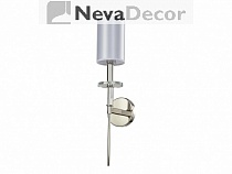 NEWPORT 7320 7321/A без абажура , Бра, Nickel Clear glass L11*H57.8*Sp16 cm E14 1*60W, М0063533