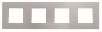 2CLA227400N1301, Рамка 4-постовая, серия Zenit, цвет серебристый, N2274 PL
