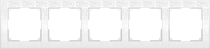 a030796, WL05-Frame-05-white / Рамка на 5 постов  (белый)