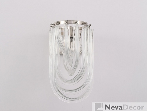 NEWPORT 64000 64001/A , Бра, Polished nickel Clear glass L20*H35*Sp26 см E14 1*60W, М0057140