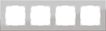 W0041706/ Рамка на 4 поста Aluminium (алюминий)