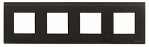 2CLA227400N3101, Рамка 4-постовая, серия Zenit, стекло чёрное, N2274 CN