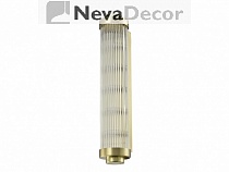 NEWPORT 3290 3295/A brass , Бра, Matt brass Clear glass L12*Н60*Sp13.5 см G9 5*40W, М0060905