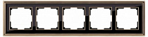 W0051330/ Рамка на 5 постов Palacio (золото/черный)