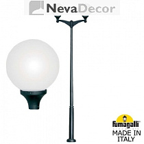 G41.372.A20.AYE27, Fumagalli EKTOR MIDIPILAR/GLOBE 400 modern 2L, Черный/Опал (молочный)
