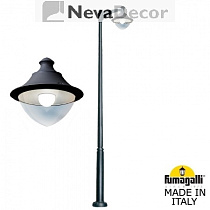 V50.372.A10.AXH27, Fumagalli EKTOR 4000/MIDIPILAR/VIVI 1L LED-HIP, черный/прозрачный