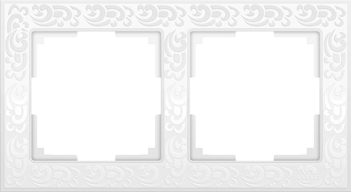 a028963, WL05-Frame-02-white /  Рамка на 2 поста (белый)