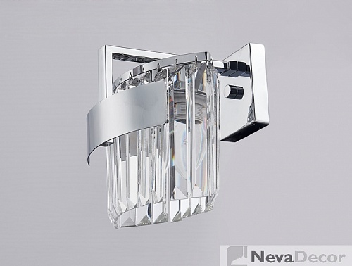 NEWPORT 4350 4351/A chrome new , Бра, Chrome Clear glass L22*H21*Sp15 cm E14 1*60W, М0063715