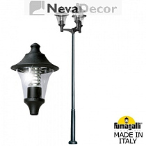R50.372.A30.AXE27, Fumagalli EKTOR 4000/MIDIPILAR/REMO 3L, черный/прозрачный