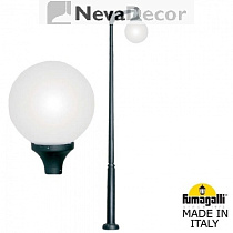 G41.372.A10.AYE27, Fumagalli EKTOR MIDIPILAR/GLOBE 400 modern 1L, Черный/Опал (молочный)