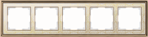 W0051429/ Рамка на 5 постов Palacio Gracia (золото/белый)