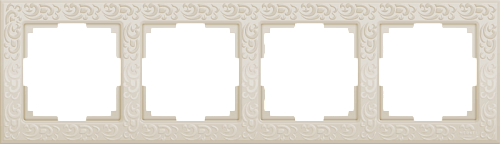 a028985, WL05-Frame-04-ivory /Рамка на 4 поста (слоновая кость)